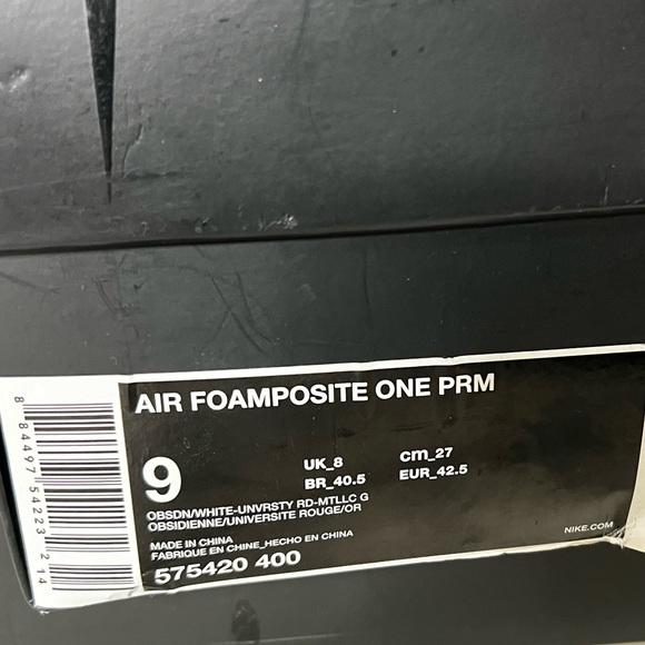 The Nike Air Foamposite One Olympic Nike 314996 008 Like New Men size 9 - Picture 9 of 9